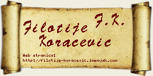 Filotije Koraćević vizit kartica
